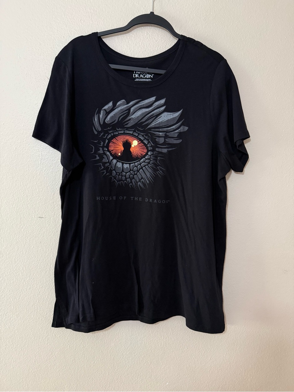 torrid Black Short Sleeve Tee with Orange Dragon Eye Graphic